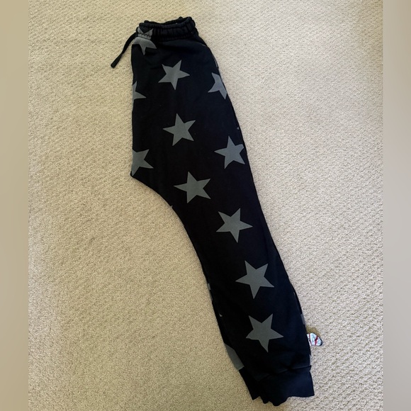 nununu - Star Baggy Pants - 12-14 years - Black and Gray Stars - Picture 3 of 4